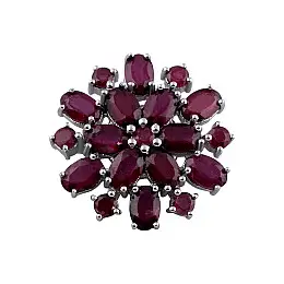 Серебряная брошка SilverBreeze с натуральным рубином 8.4ct (2106562)