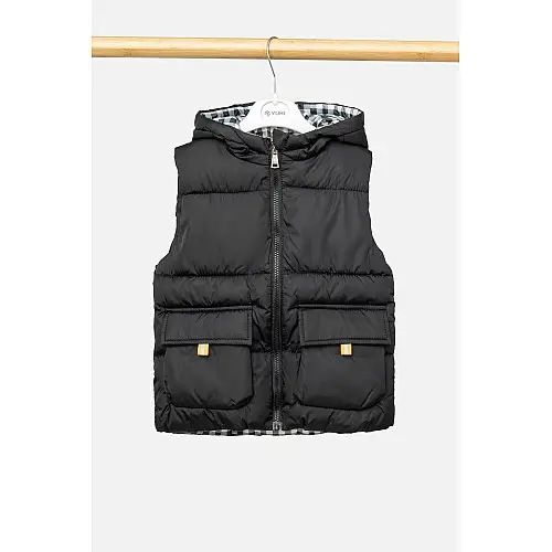 Жилет утепленный для мальчика No Brand 110 см Черный ЦБ-00222273 (SKT000914698)