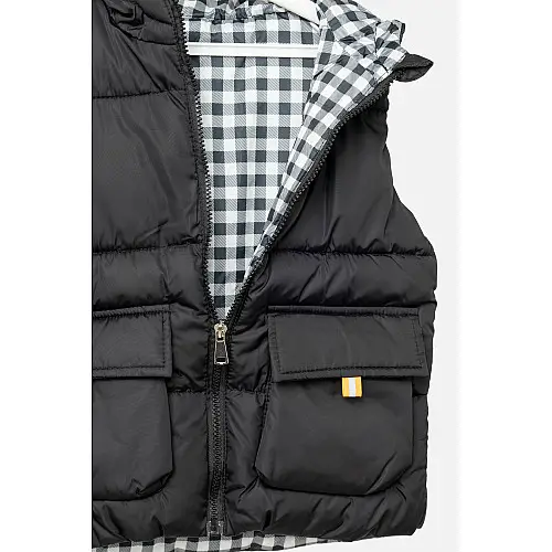 Жилет утепленный для мальчика No Brand 110 см Черный ЦБ-00222273 (SKT000914698)