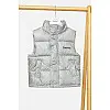 Утеплений жилет для дівчинки No Brand 128 см Сірий ЦБ-00242788 (SKT000965774)