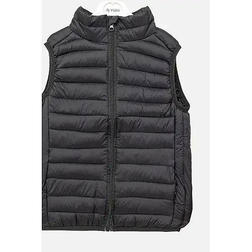 Утеплений жилет для дівчинки No Brand 128 см Чорний ЦБ-00242804 (SKT000965839)