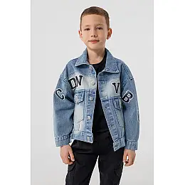 Куртка джинсова для хлопчика No Brand 6802 164 см Синя (2000990306920)