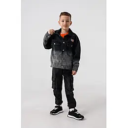 Куртка джинсова для хлопчика No Brand 6806 164 см Чорний (2000990306869)