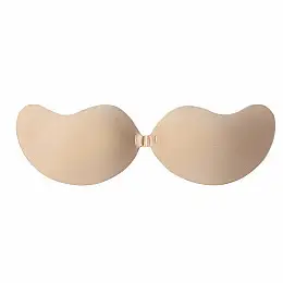 Бюстгальтер-невидимка Lesko Fly Bra G00D88 C з ефектом Рush Up Бежевий (12352-76121)