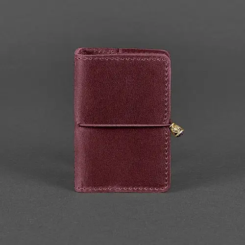 Женский кожаный кард-кейс 7.0 бордовый Crazy Horse BlankNote