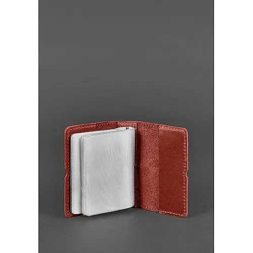 Женский кожаный кард-кейс 7.0 коралловый Crazy Horse BlankNote