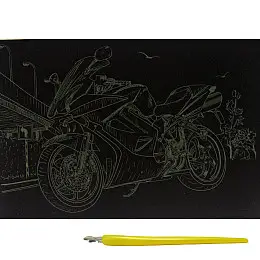 Гравюра Gold Metallic Мотоцикл Кавасаки А5 Эконом Danko toys (ГрА5)