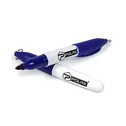 Мини-маркер Polax перманентний будівельний blue (49-003с)