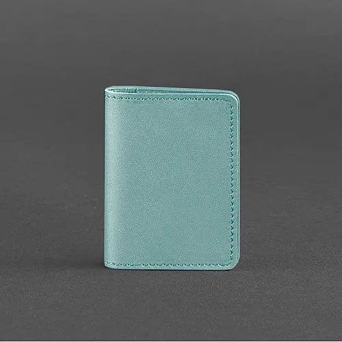 Женский кожаный кард-кейс (визитница) 6.0 бирюзовый BlankNote
