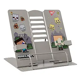 Подставка для книг с дополнительными фиксаторами YES Minecraft металл (470516)