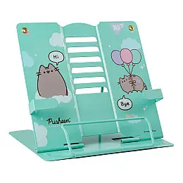 Подставка для книг с дополнительными фиксаторами YES Pusheen металл (470517)
