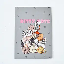 Блокнот 4Profi Kitty note сірий 40 листів В6 50605