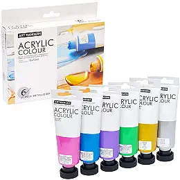 Набір акрилових фарб Art Rangers Acryliс metallic 6 металевих кольорів по 75 мл