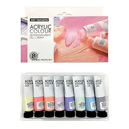 Акрилові фарби для малювання Art Rangers Acryliс pastel набір з 8 пастельних тонів по 22 мл