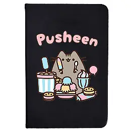 Блокнот 2Life Pusheen cat Кот зі солодощами А5 96 аркушів Чорний v-12475