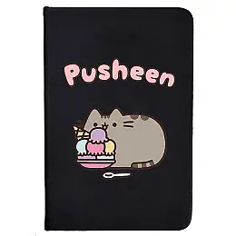 Блокнот 2Life Pusheen cat Кот з морозивом А5 96 аркушів Чорний v-12477