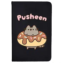 Блокнот 2Life Pusheen cat Кот з пончиком А5 на 96 аркушів Чорний v-12479