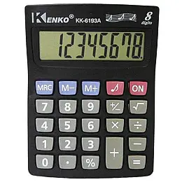 Калькулятор Kenko KK-6193A 8-ми розрядний Чорний 30151380