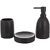 Набор керамических аксессуаров для ванной комнаты Black Matt 3 предмета ceramic DP219257 BonaDi
