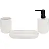 Набор керамических аксессуаров для ванной комнаты White and black 3 предмета ceramic DP219258 BonaDi