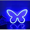 Настінний неоновий світильник нічник Angel Метелик Butterfly синій