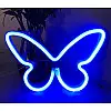 Настінний неоновий світильник нічник Angel Метелик Butterfly синій