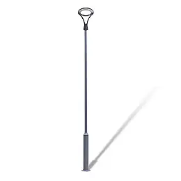 Комплект светильник светодиодный парковый Lightwell LW-GL-50T и столб парковой серый 4 м