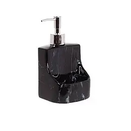 Диспенсер для моющего средства Qiot Marble с подставкой для губки BonaDi Черный 400 мл DP218298