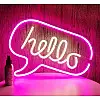 Настінний неоновий світильник-нічник Angel HELLO 43*31 см