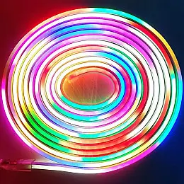 Светодиодная лента RIAS JL-2835 RGB IP65 5м Неон Разноцветный 12V-220V