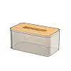 Настільна коробка-органайзер Lesko 3565 Gray для серветок 21.5х13х9.5 см