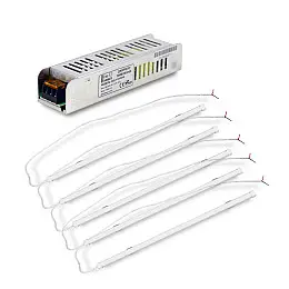 Комплект світильників LED лінійних Faraday Electronics 5 шт і Блок живлення Full Energy BGL1-12V60W