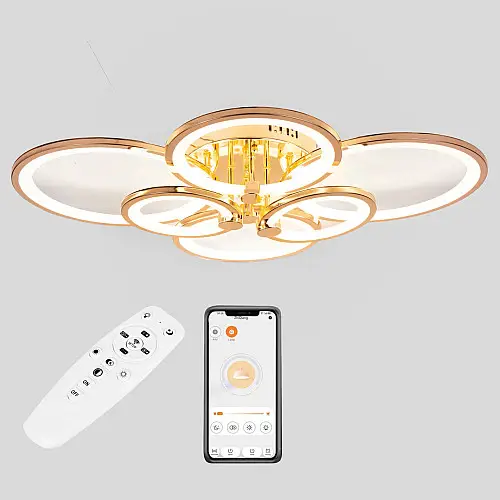 Потолочная LED люстра Sunlight 5332/2+2+2 Gold
