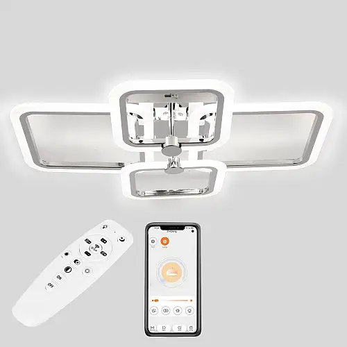Потолкова LED люстра Sunlight 5667/2+2 хром