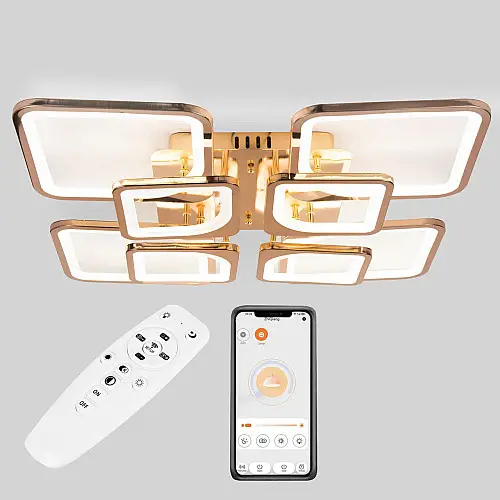 Потолкова LED люстра Sunlight 5631/4+4 Gold