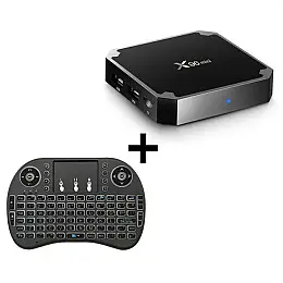 Смарт ТВ приставка - X96 Mini 2/16 GB Smart TV Android Чорна + безпровідна клавіатура i8