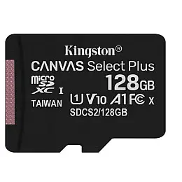 Карта пам'яті MicroSDXC 128GB UHS-I Class 10 Kingston Canvas Select Plus R100MB/c (SDCS2/128GBSP)