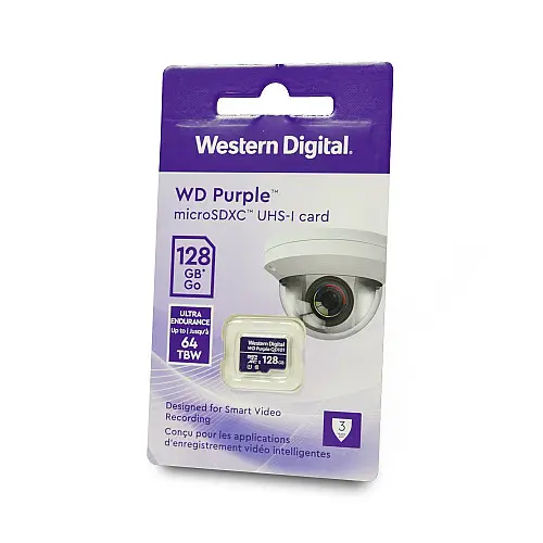 Карта пам'яті спеціалізована для відеоспостереження Western Digital MICRO SDXC 128GB UHS-I WDD128G1P0C WDC