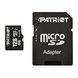 Карта пам'яті MicroSDXC 128GB UHS-I Class 10 Patriot LX + SD-адаптер (PSF128GMCSDXC10)