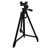 Універсальний штатив трипод TriPod 380A 0.5-1.35м розкладний для камери та телефону переносний з рівнем і чохлом тринога + Bluetooth пульт