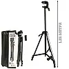 Універсальний штатив трипод TriPod 380A 0.5-1.35м розкладний для камери та телефону переносний з рівнем і чохлом тринога + Bluetooth пульт