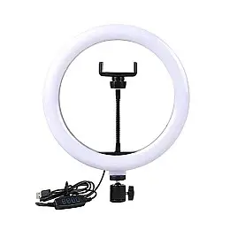 Студийная 360° светодиодная LED лампа со штативом с держателем для телефона XPRO LIVE LIGHT SMN-12
