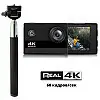 Відеокамера XPROBASE REAL4K Black екшн камера з REAL4K зйомкою та EIS + Монопод