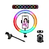 Студийная 360° светодиодная LED лампа со штативом XPRO LIVE LIGHT RGB MJ38 диаметр - 38см