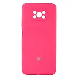 Чехол Full Case HQ з рамкою для Xiaomi Poco X3 Pro Яскраво-рожевий