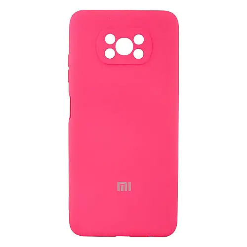 Чехол Full Case HQ з рамкою для Xiaomi Poco X3 Pro Яскраво-рожевий