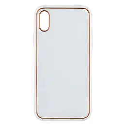 Чохол Leather Case Gold with Frame для Apple iPhone Xs White