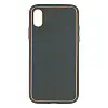 Чехол Leather Case Gold with Frame для Apple iPhone Xs Navy Green