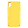 Чехол Leather Case Gold with Frame для Apple iPhone Xs Yellow