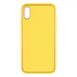 Чехол Leather Case Gold with Frame для Apple iPhone Xs Жовтий